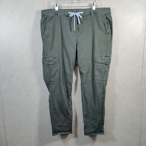 02097 Torrid army green stretch denim cargo pants 3 3X